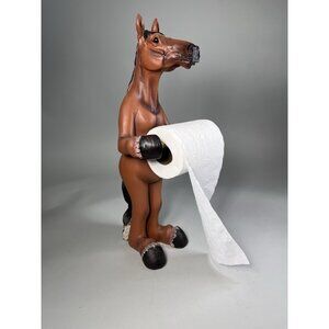 Standing Horse Toilet Ppaper Holder, Equestrian Western Ranch Farmhouse, 19"